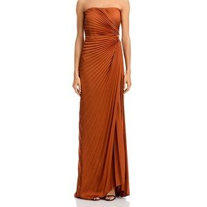 ALC Terra Cotta Strapless Ruched Gown